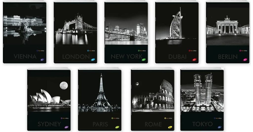 Elisa Тетратка А4 Линии 48 Стр. Градови Ноќе