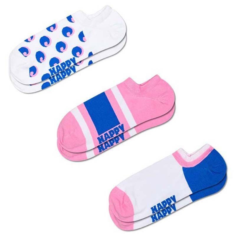 HAPPY SOCKS Женски Чорапи x 3 WAVE DOT NO SHOW