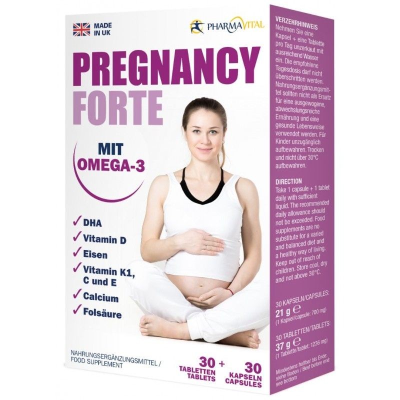 PharmaVital Pregnancy Forte+Оmega-3 30Таблети+30Капсули