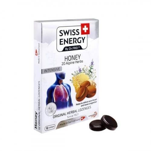 Swiss Energy Honey Пастили за Грло, 12 Пастили