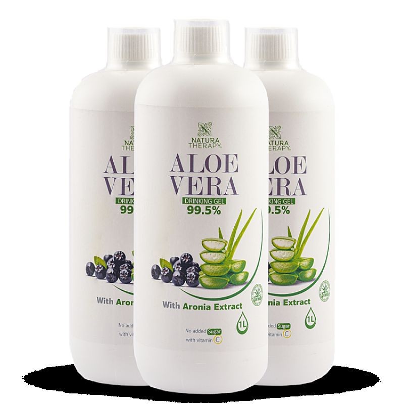 NATURA THERAPY Natura Therapy Гел од Алое Вера Со Екстракт од Аронија (1000Ml) 2+1 Гратис