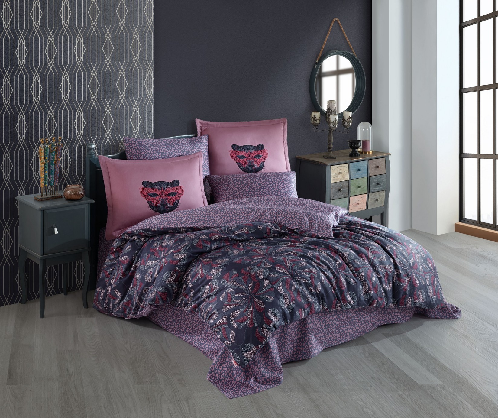 Комплет постелнина L'essentiel Maison Caprice, 200x220 см, шарена