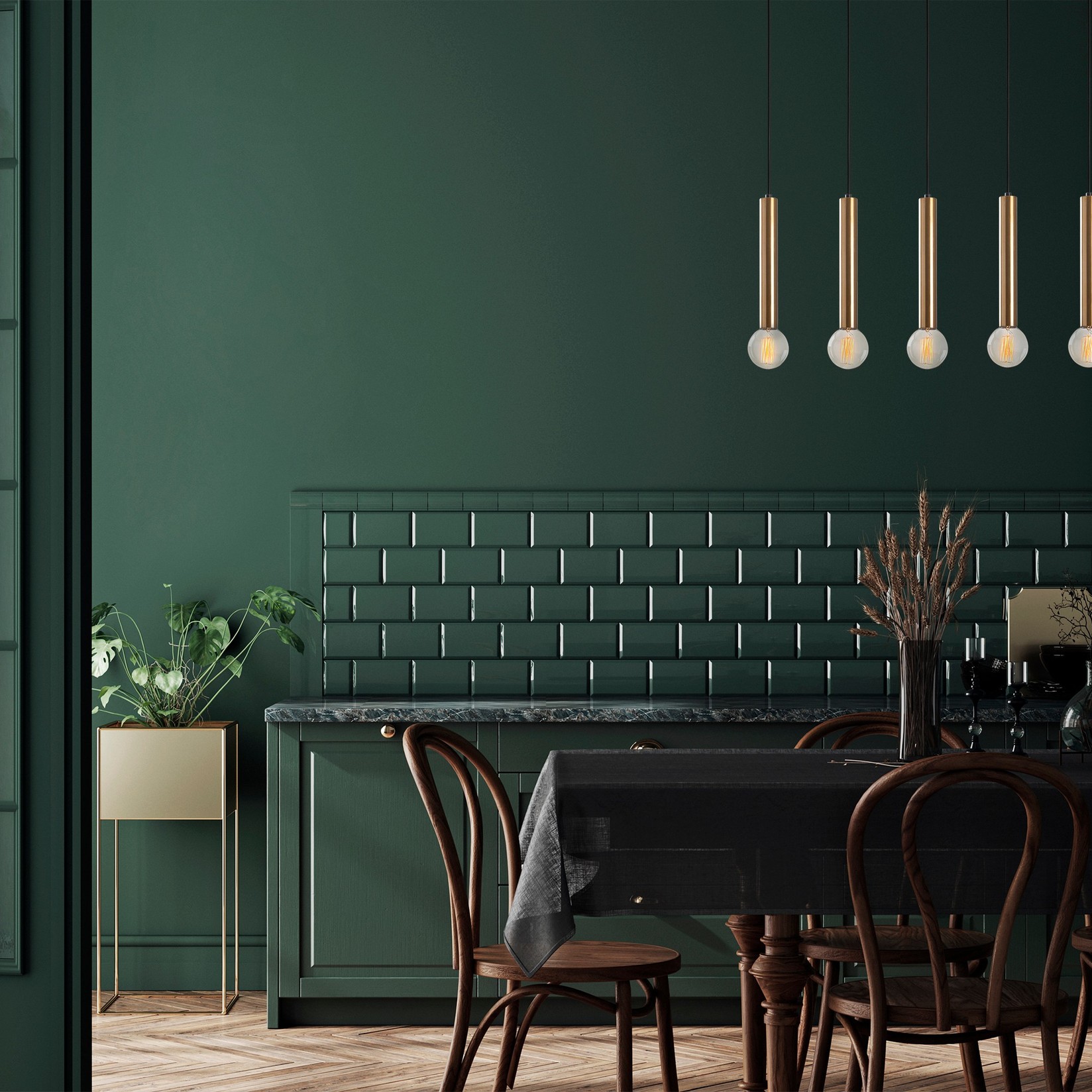 Opviq Luster Tempo-6017, 136 см, 5xE27