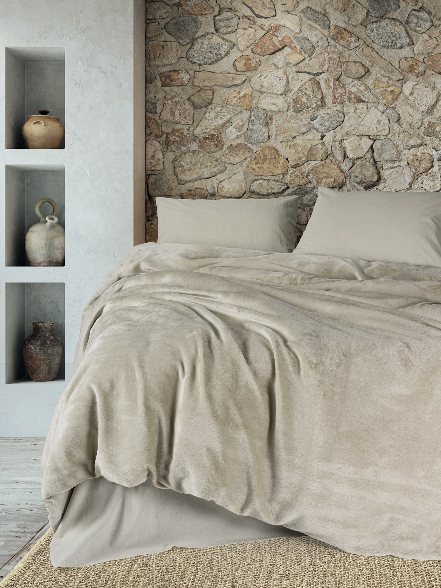 Комплет постелнина L'essentiel Maison Flossy, 200x220 cm, сива боја