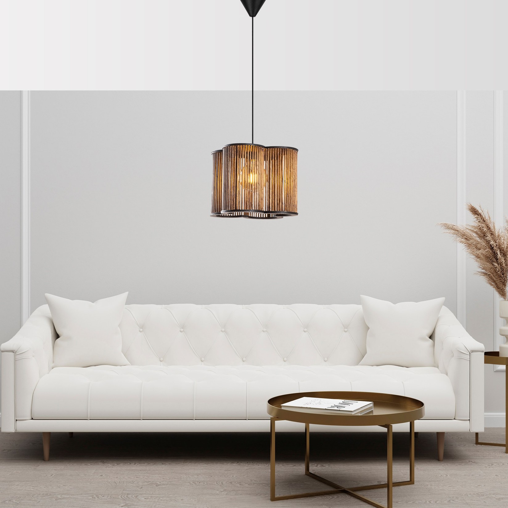 Дрвен кафез Opviq Luster, 70 см, E27