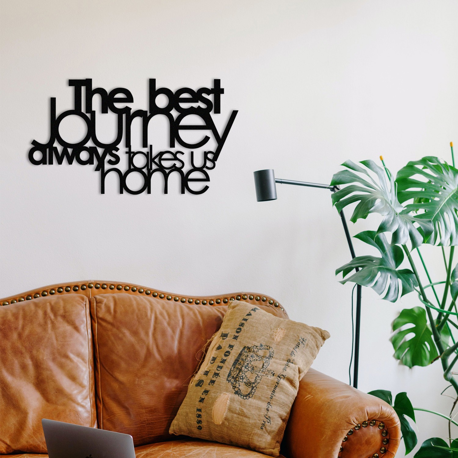 Wallity декорација за dzид The ​​Best Lourney Always, 70x40 см, 1,2 мм, црна