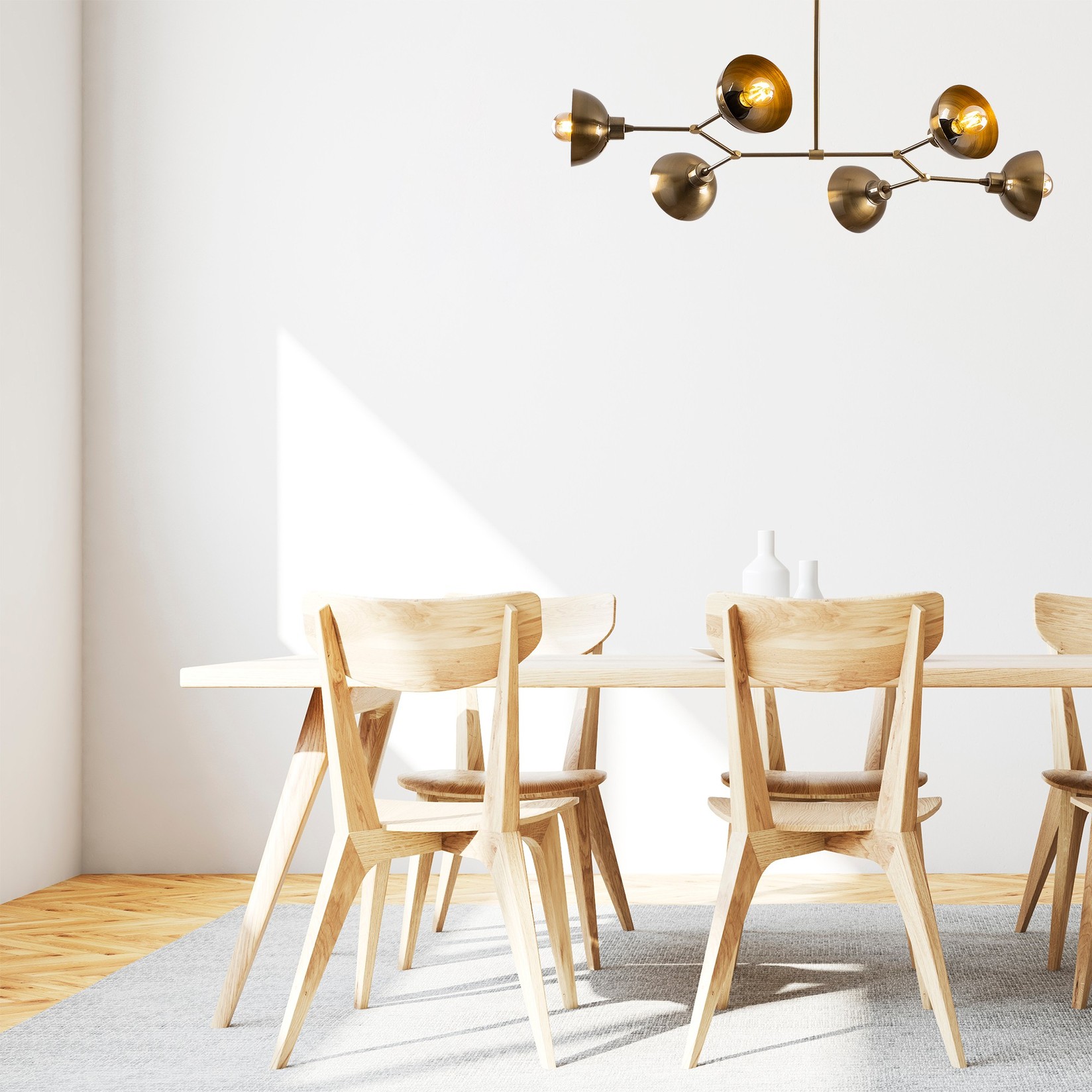 Opviq Luster Dram-1102, 53cm 102x52 cm, 6xE27, 40W, златни бои