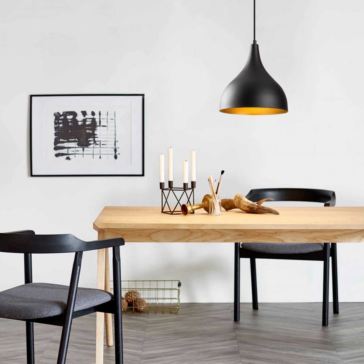 Opviq Luster Saglam-3760, 126 см, 26 см, IP20, црна