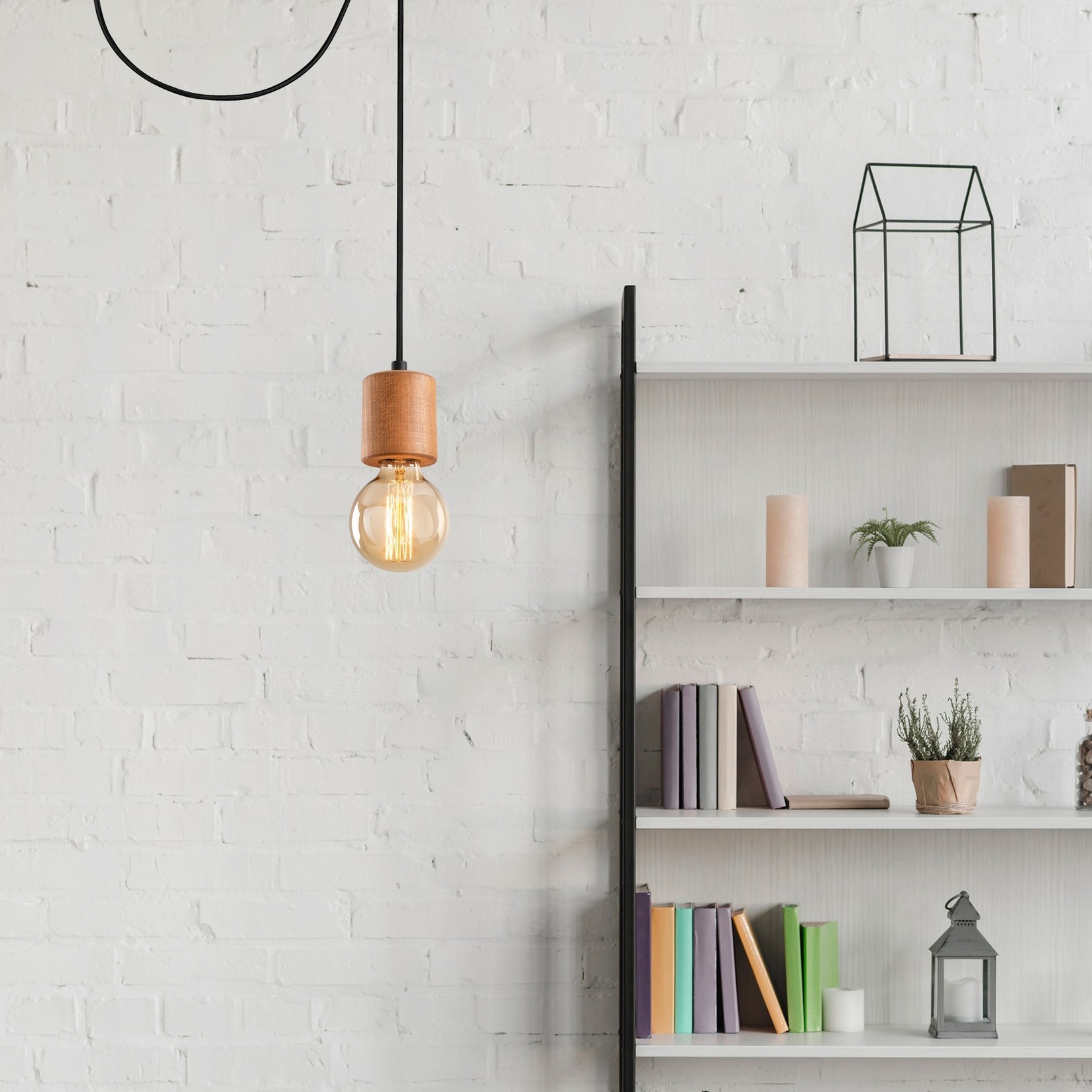 Opviq Luster Xanthos-N-858, 49 cm, E27, црна