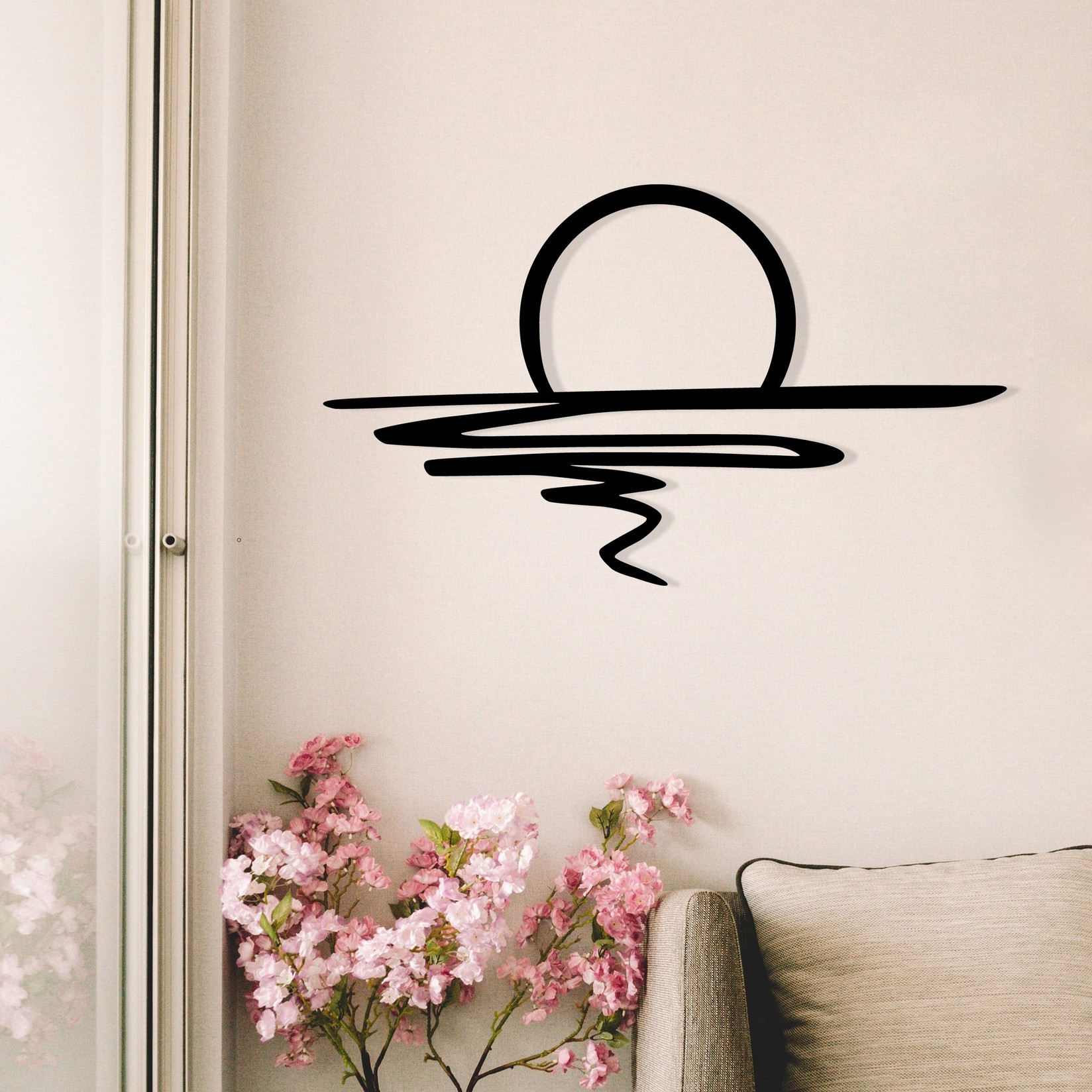 Wallity декорација за dzид со светкави бои, 70x41 см, 1,2 мм, црна