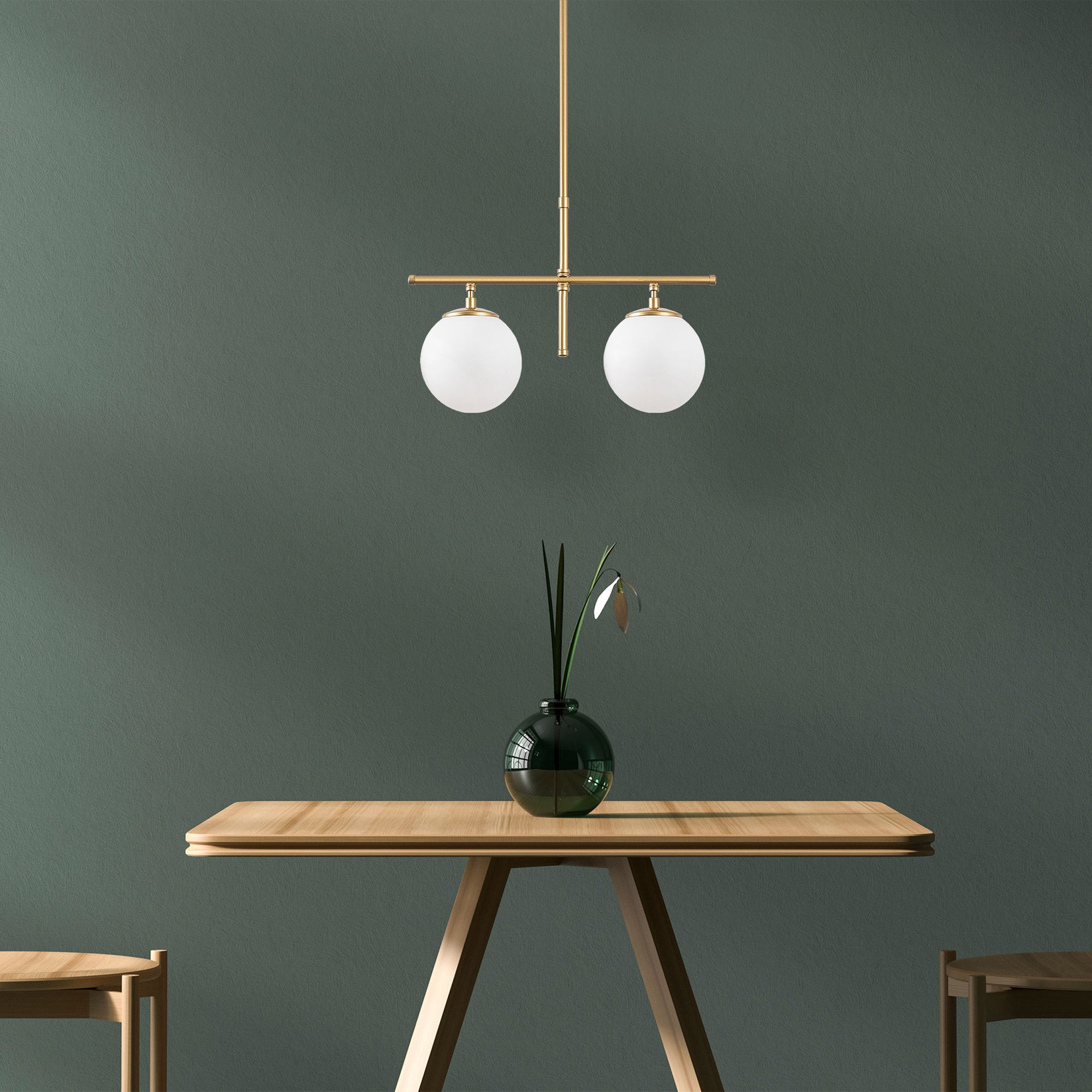 Opviq Luster Roe-10755, 52x15x36-76 см, IP20, црна