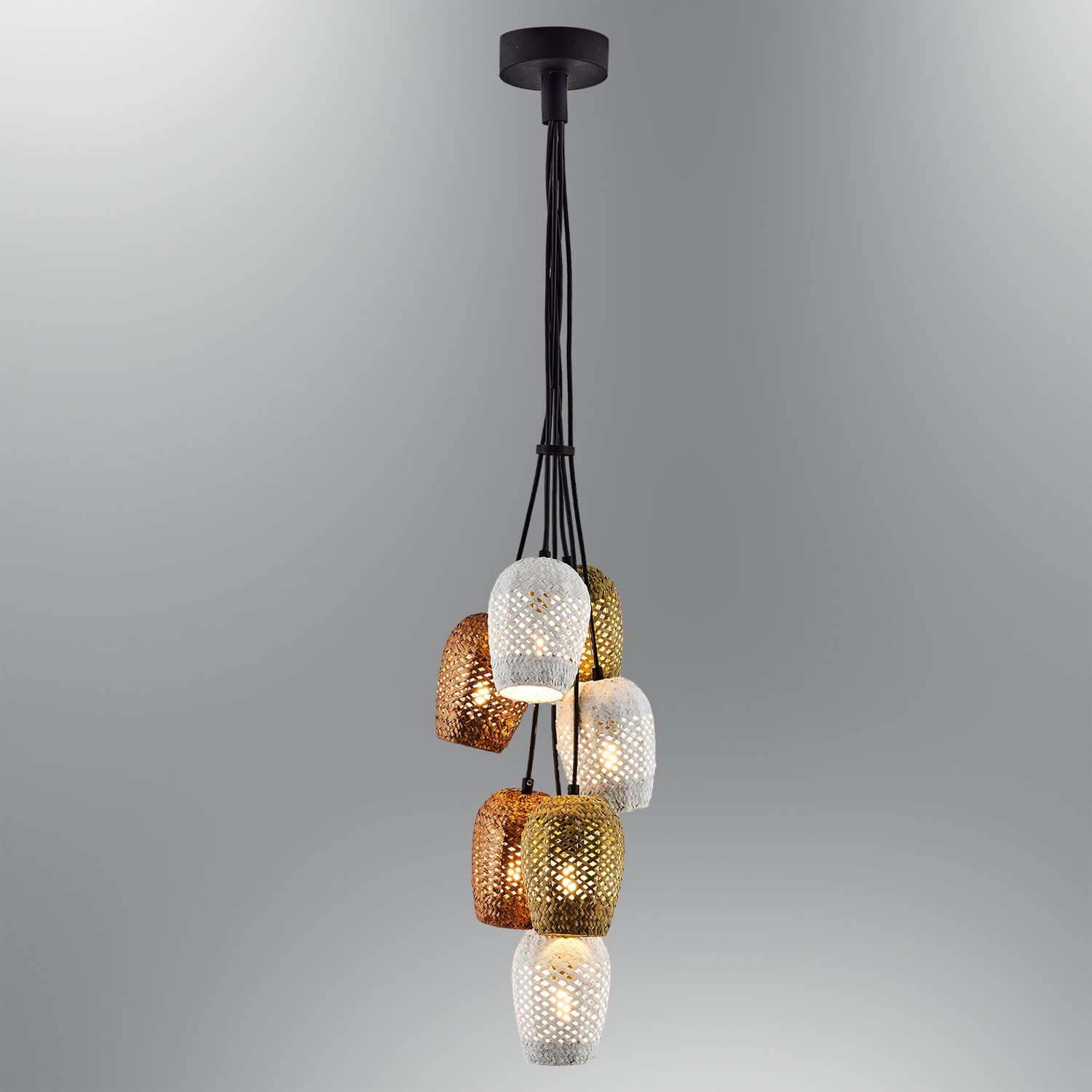 Опвик Ластер 4461-10-7A, 120 см, 28 см 7x24W E14