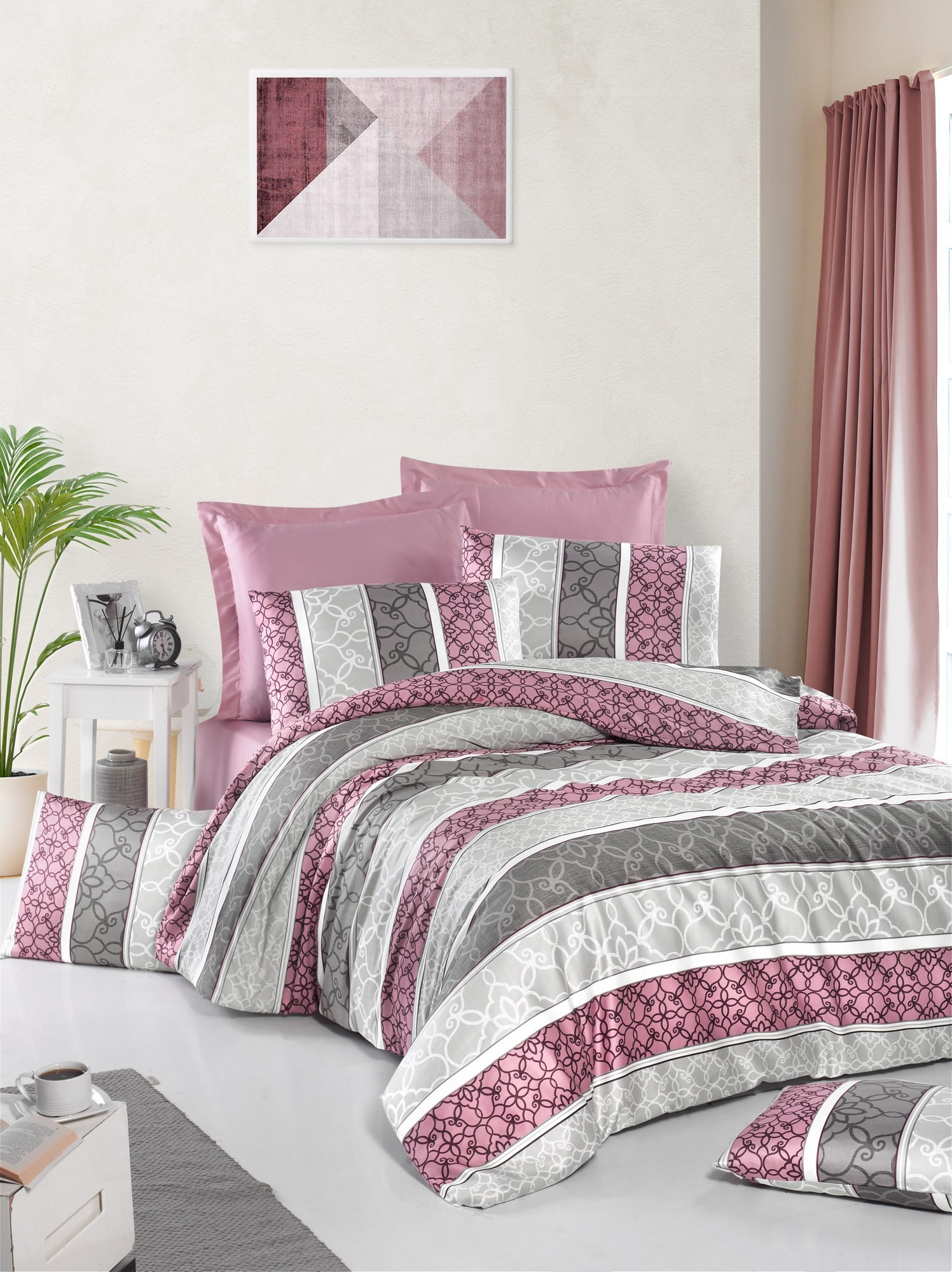 Комплет постелнина L'essentiel Maison Orya, 200x220 cm, Шарена