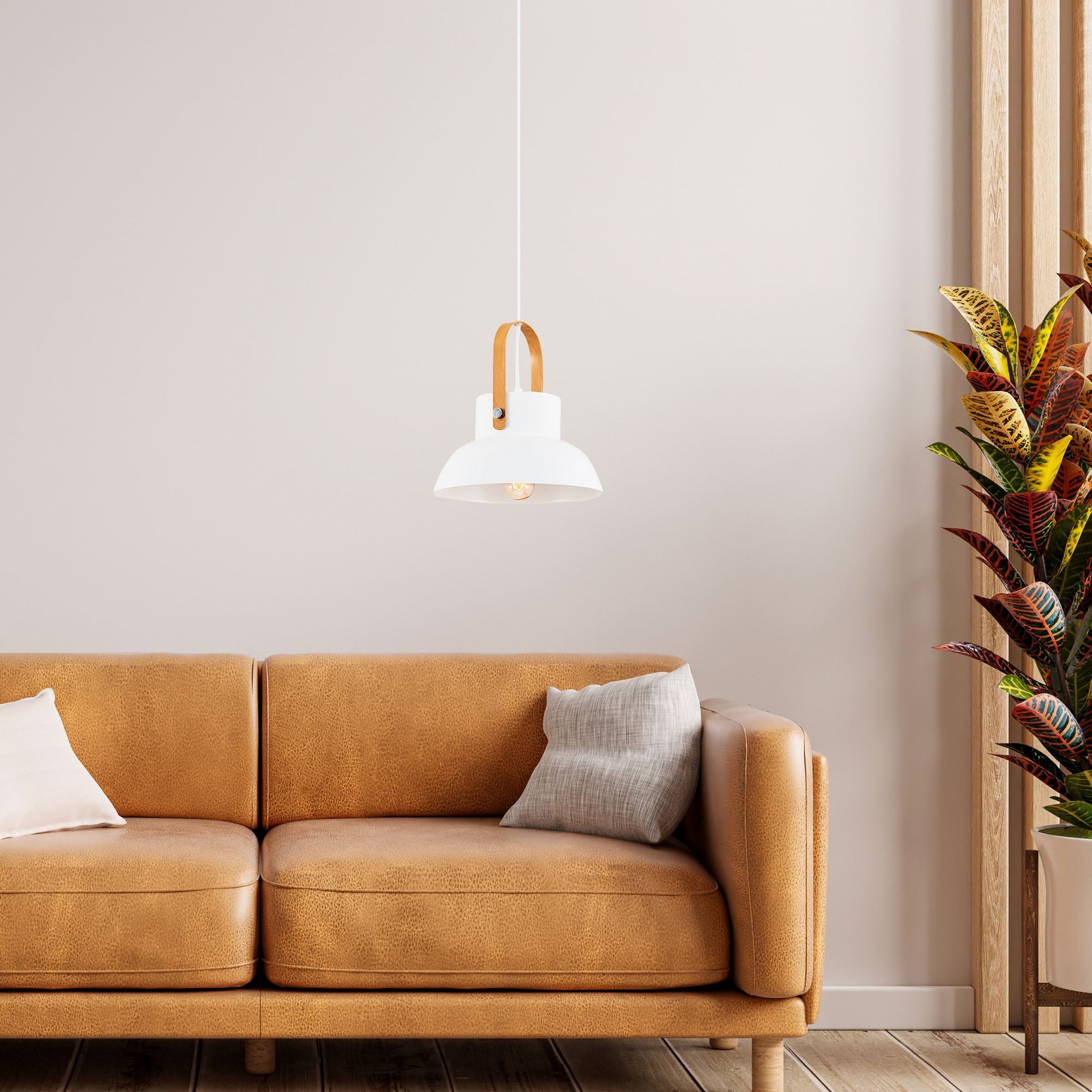 Opviq Luster L1570, 120 см, 24 см, E27, Бела