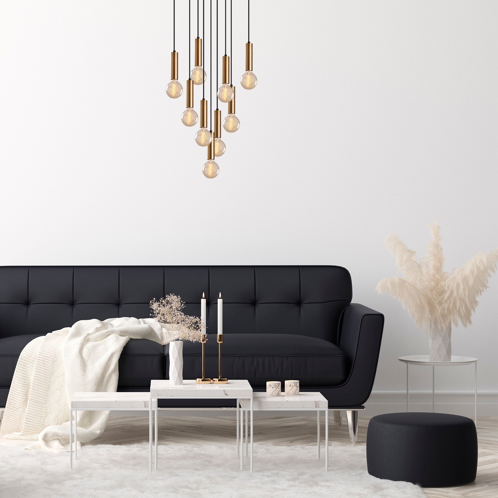 Opviq Luster Tempo-6026, 136 см 50x50 см, сребрена