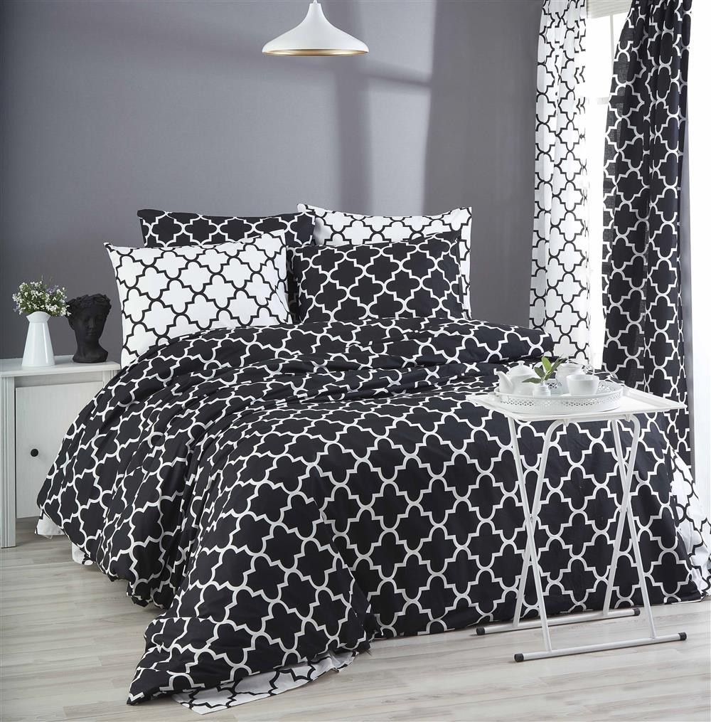 Комплет кревети L'essentiel Maison Madalyon, 200x220 см, црно-бел