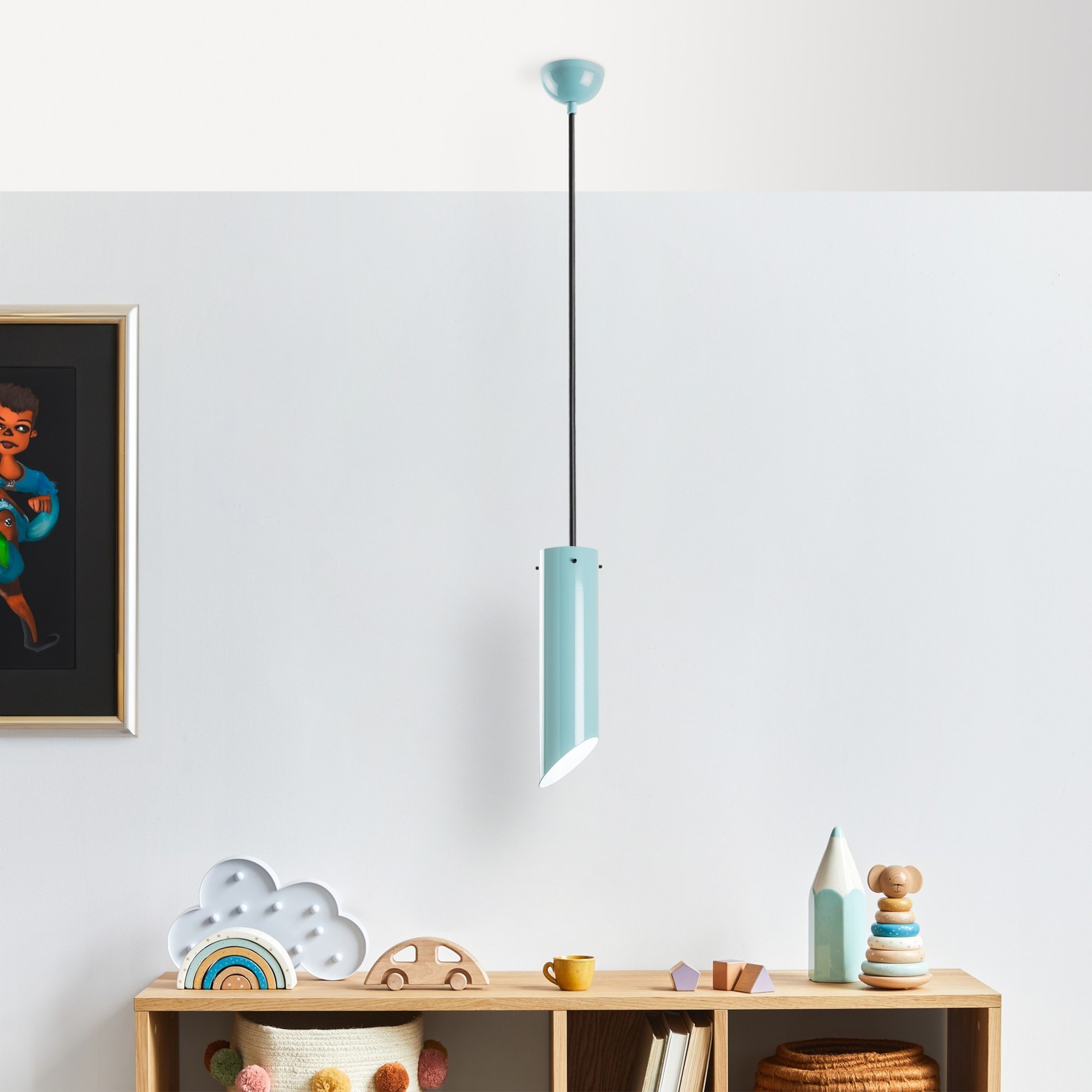 Opviq Chandelier Kesikboru, 37-114cm, O8 cm, тиркизна