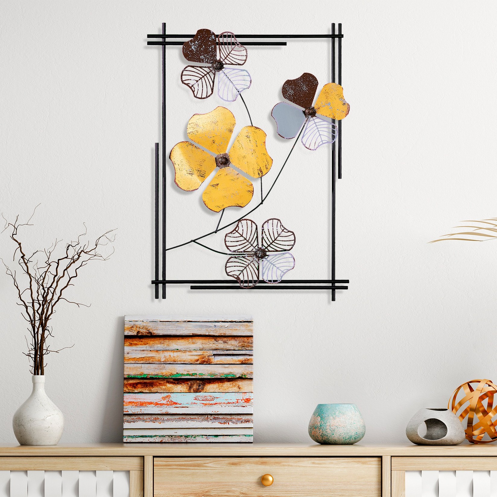 Wallity декорација за dzид Shannan 3, 50x70x4 см, шарена