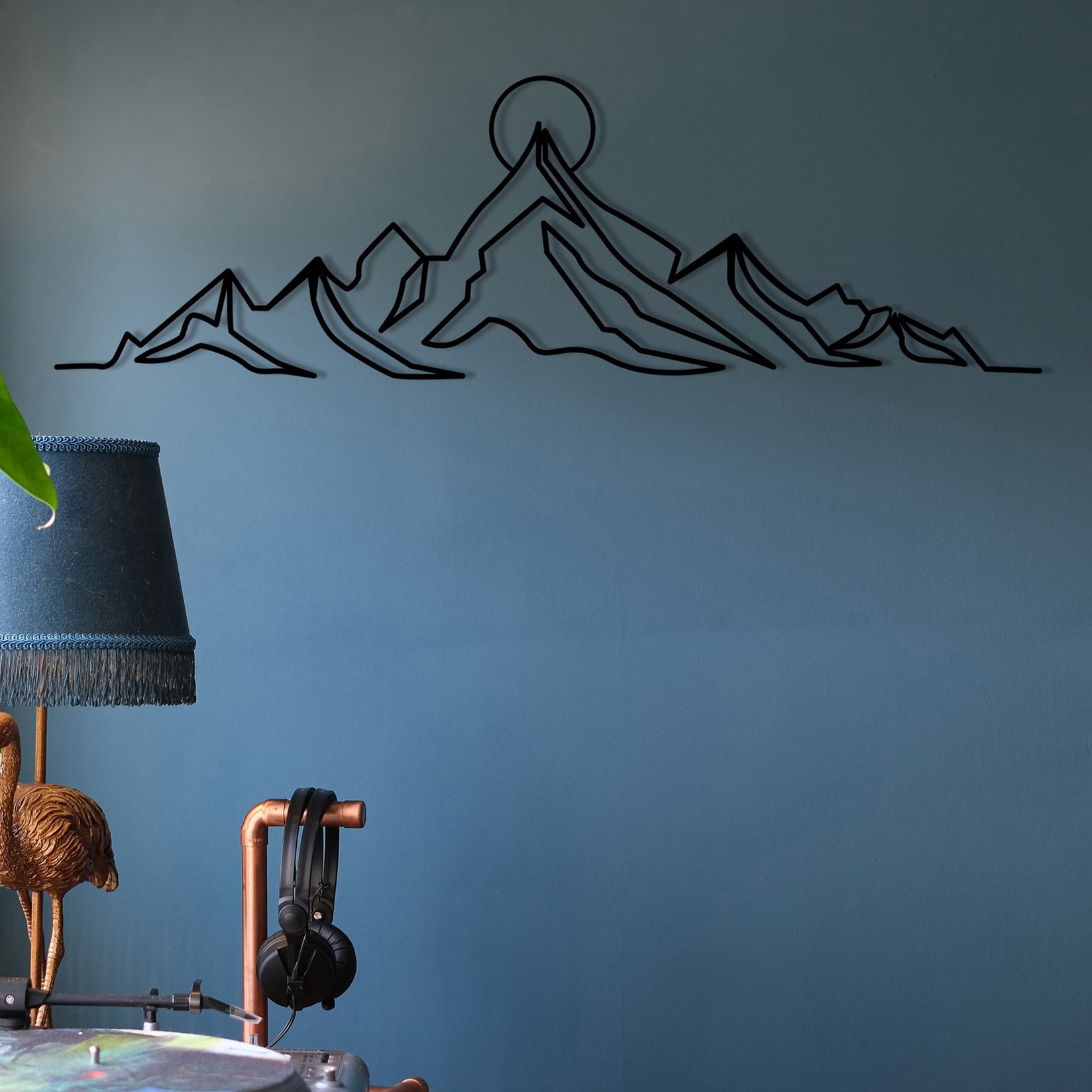 Wallity dzидна декорација Еверест, 119,5x37 см, 1,2 мм, црна