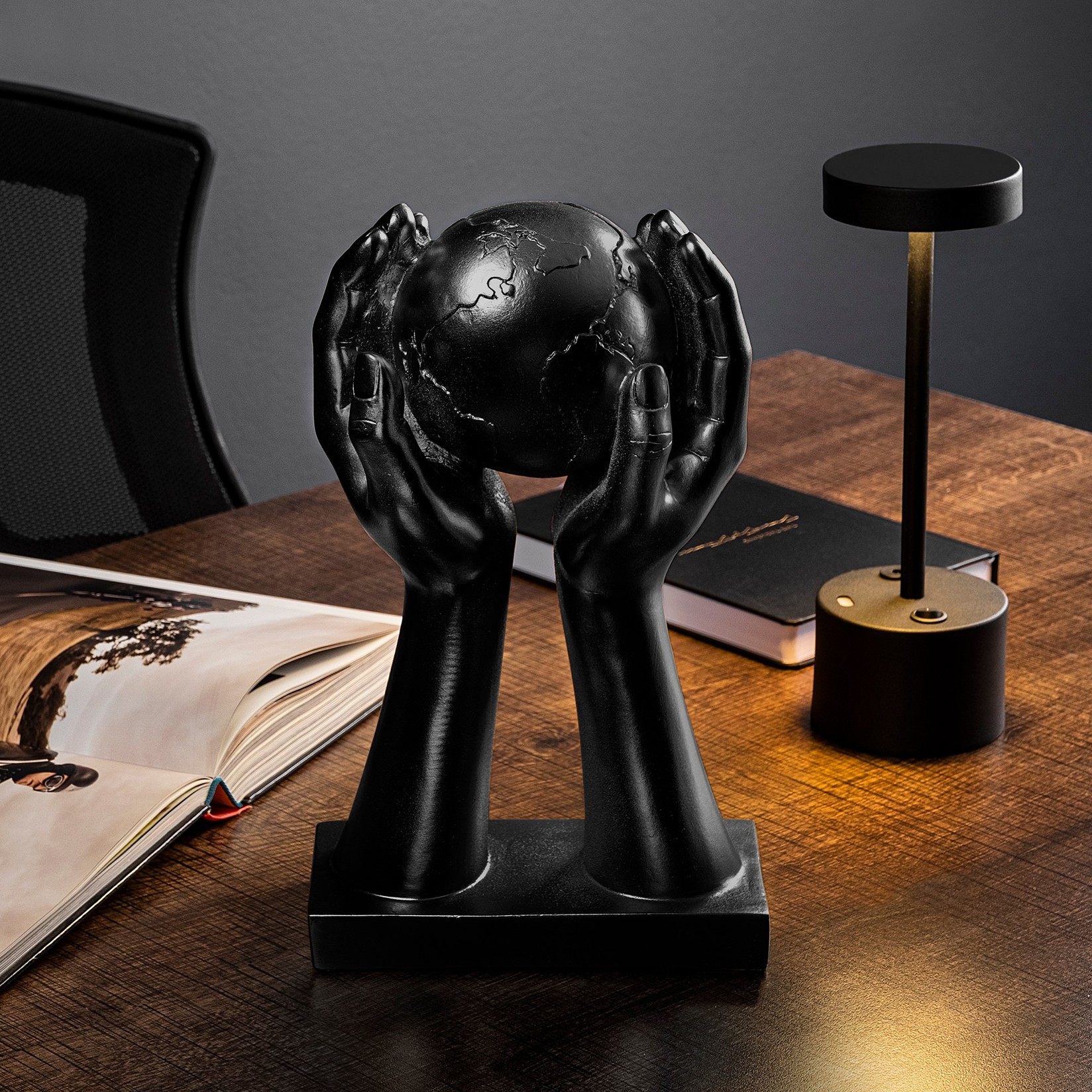 Декоративна фигура Aberto Design Global - 4, 18x30x9 см, црна