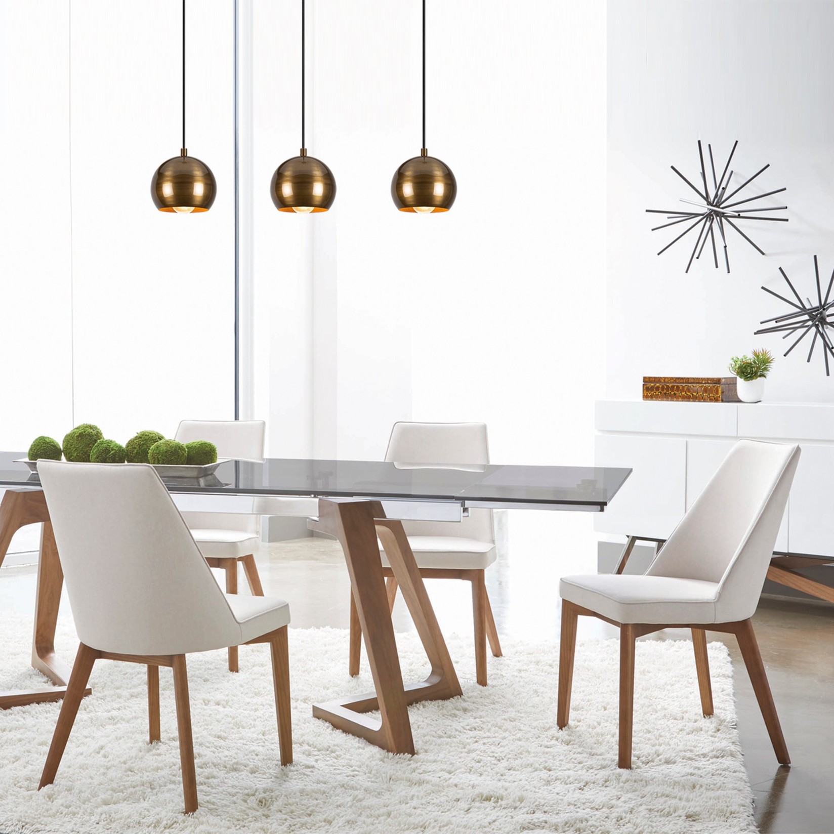 Opviq Luster Berceste-242-S1, 111cm, 65x15cm, злато