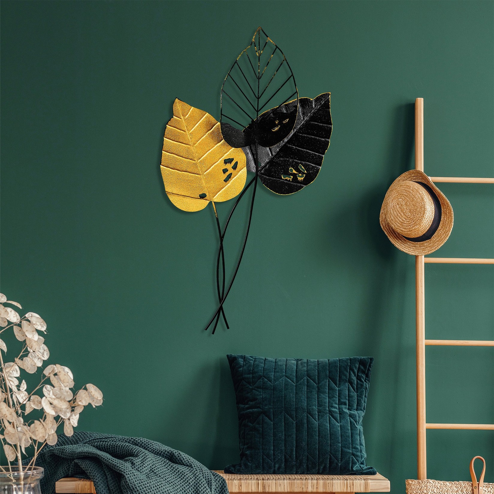 Wallity декорација за dzид Есен 2, 45x85 см, жолто-црна