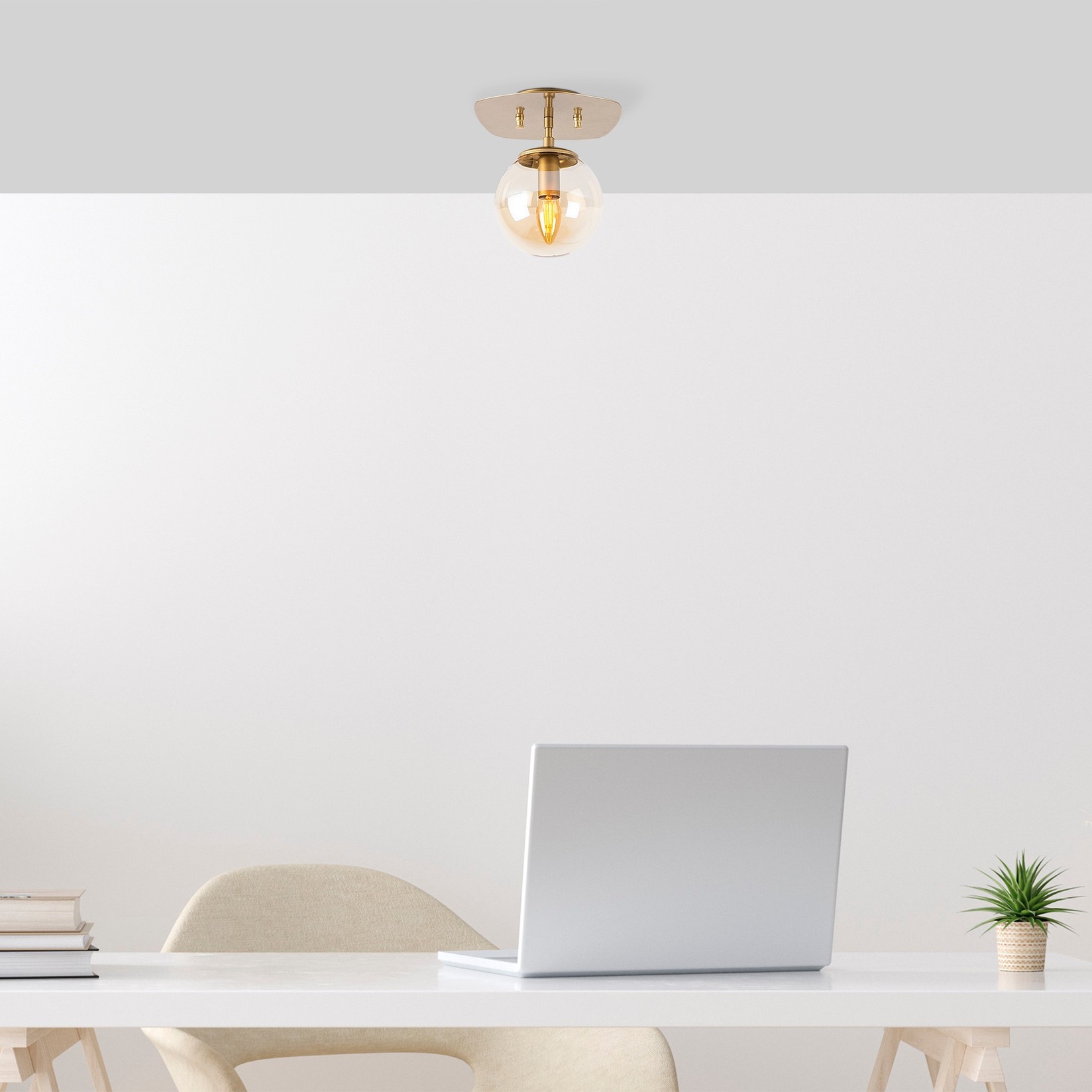 Opviq Luster Well-11666, 20x25 см, E14, IP20, розово-златна