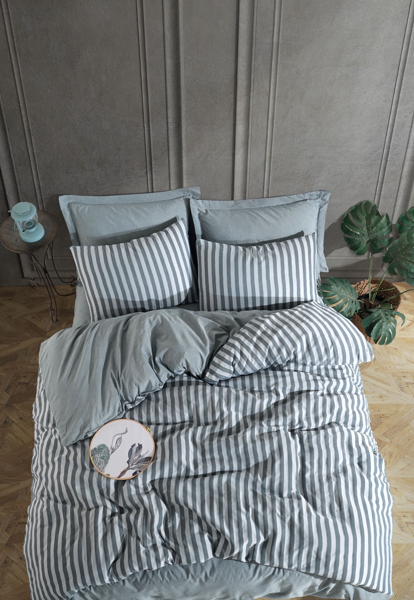 Комплет постелнина L'essentiel Maison Road Potlu, 200x220 cm, зелена