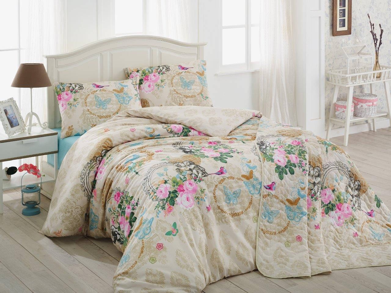 Комплет постелнина L'essentiel Maison Angel, 200x220 cm, Шарена