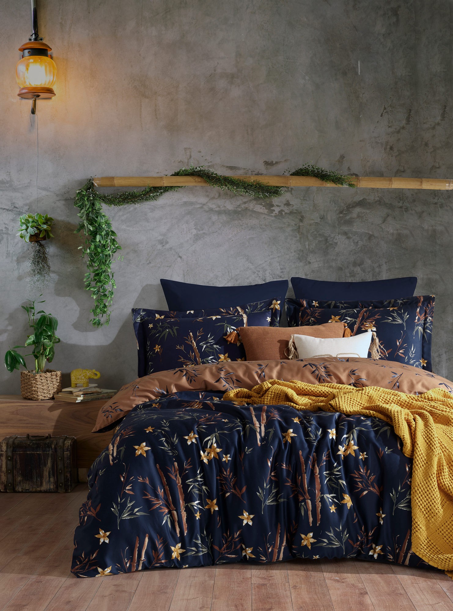 Комплет постелнина L'essentiel Maison од бамбус, 200x220 см, шарена