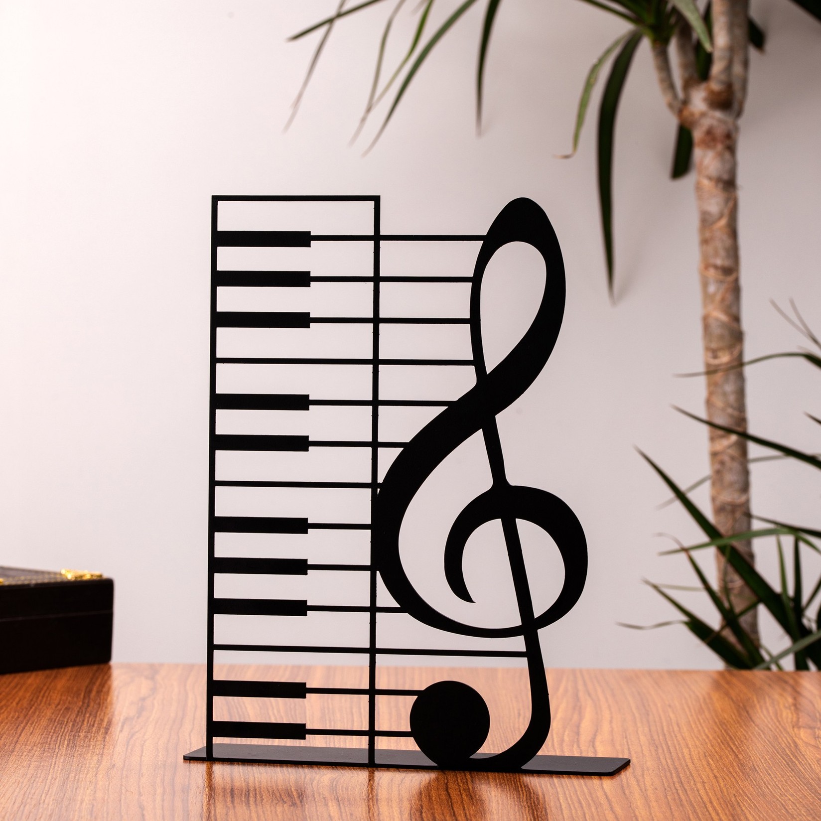 Декоративна фигура на Aberto Design Left Key, 23x18 cm, 1,5 mm, црна