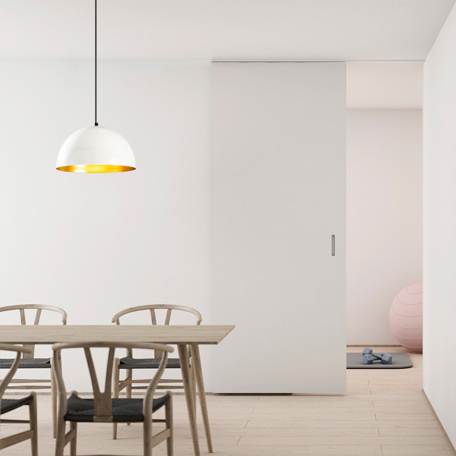 Opviq Luster Berceste-230-S, 111 см, 30x30 см, E27, 40W, Бела