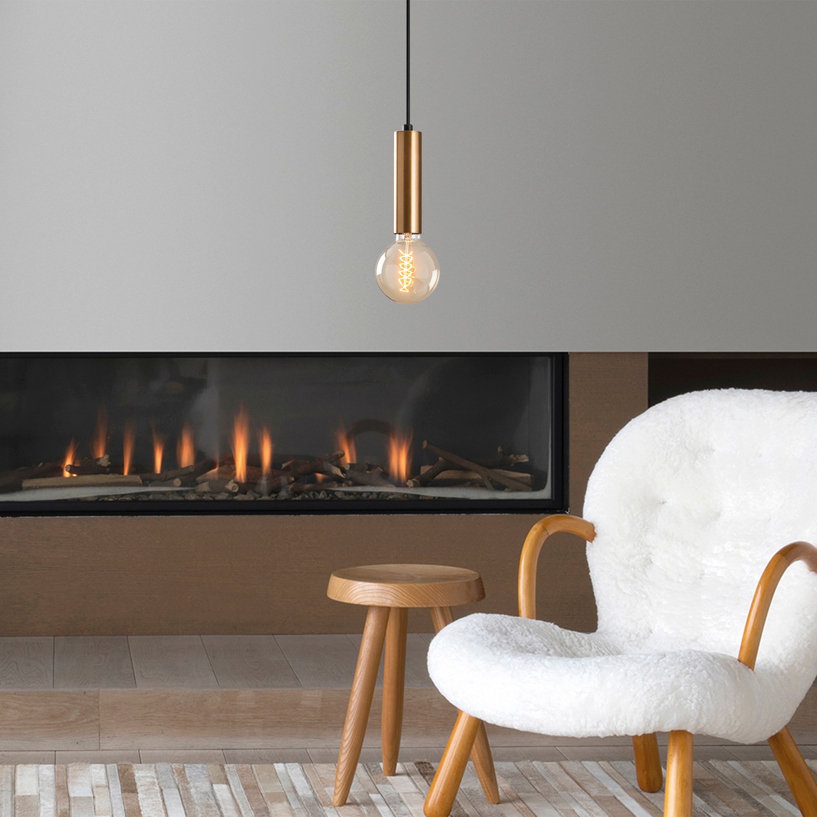 Opviq Luster Tempo-2081, 111 см, E27, златна боја