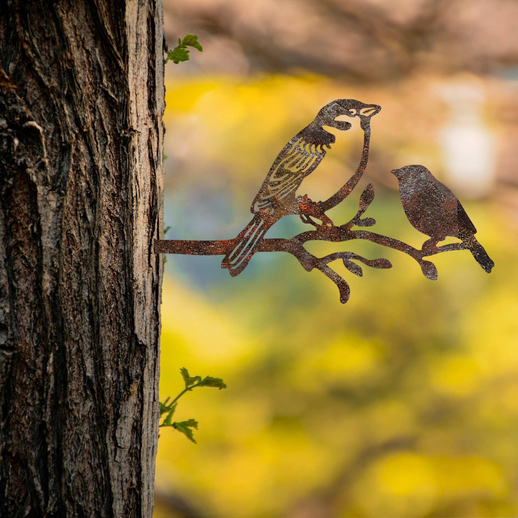 Аберто Дизајн Декоративна фигура Птица на гранка 02, 40x20 см, 1,5 мм