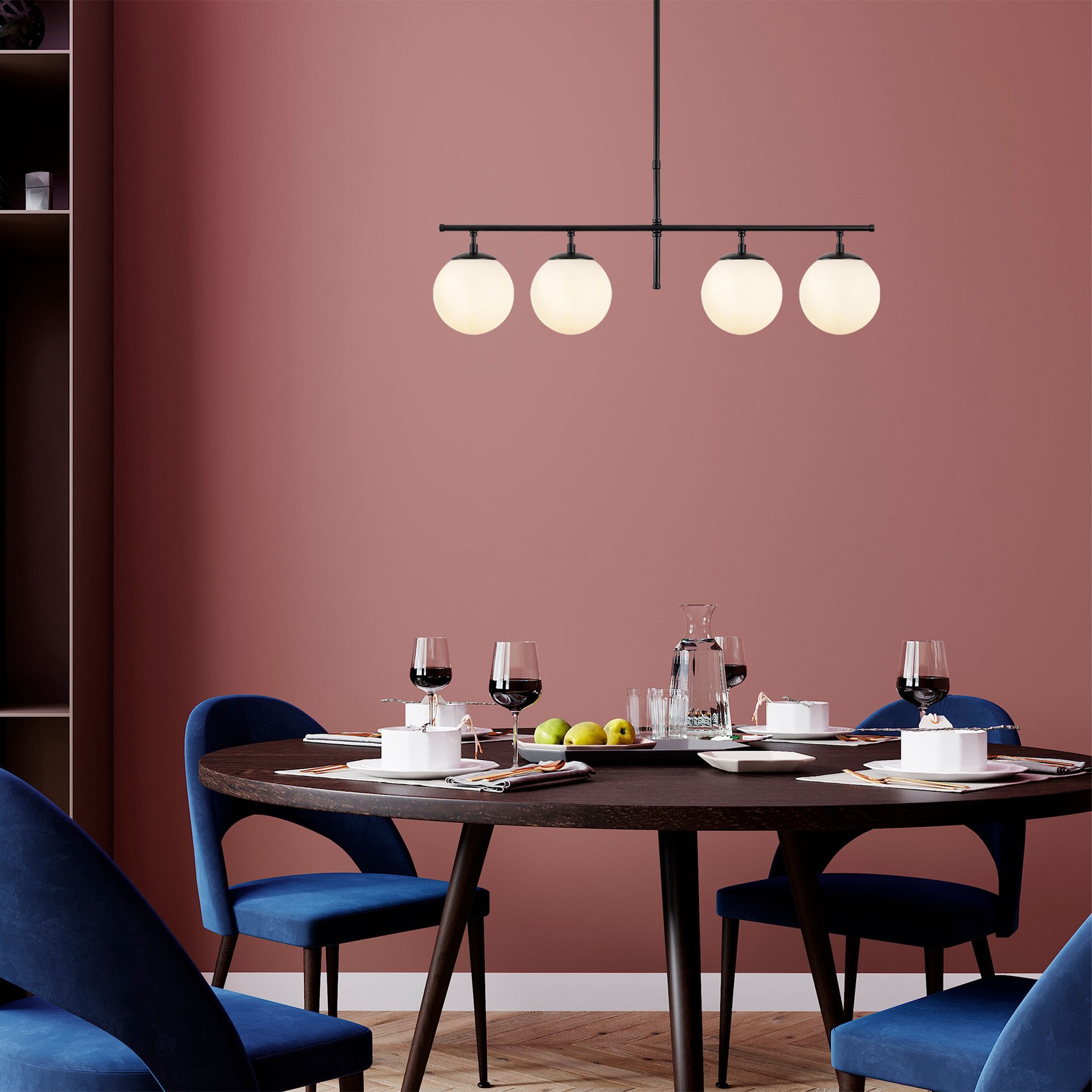 Opviq Luster Roe-10775, 4xE14, 81x15 см