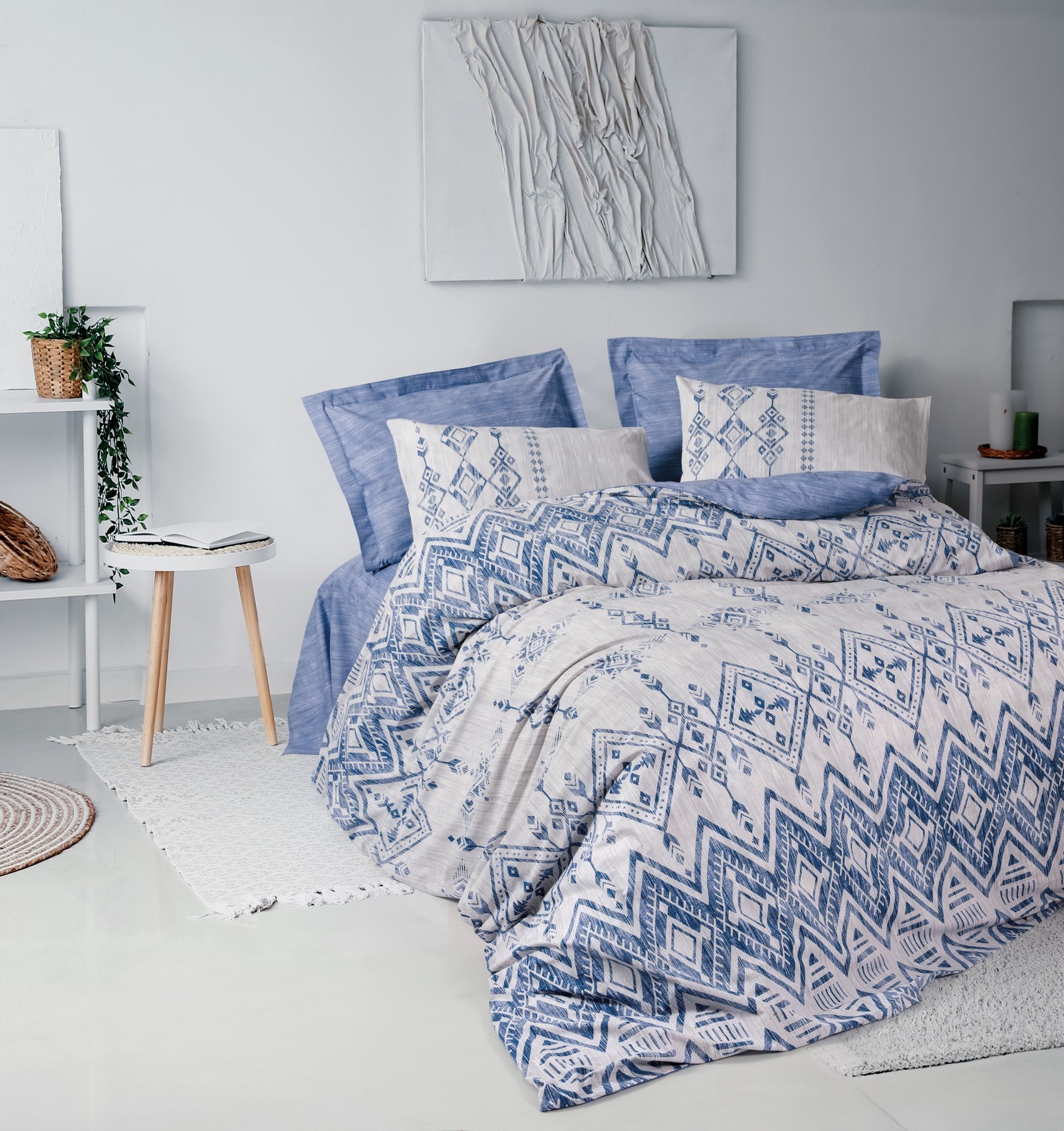 Комплет постелнина L'essentiel Maison Cleo, 200x220 cm, сина