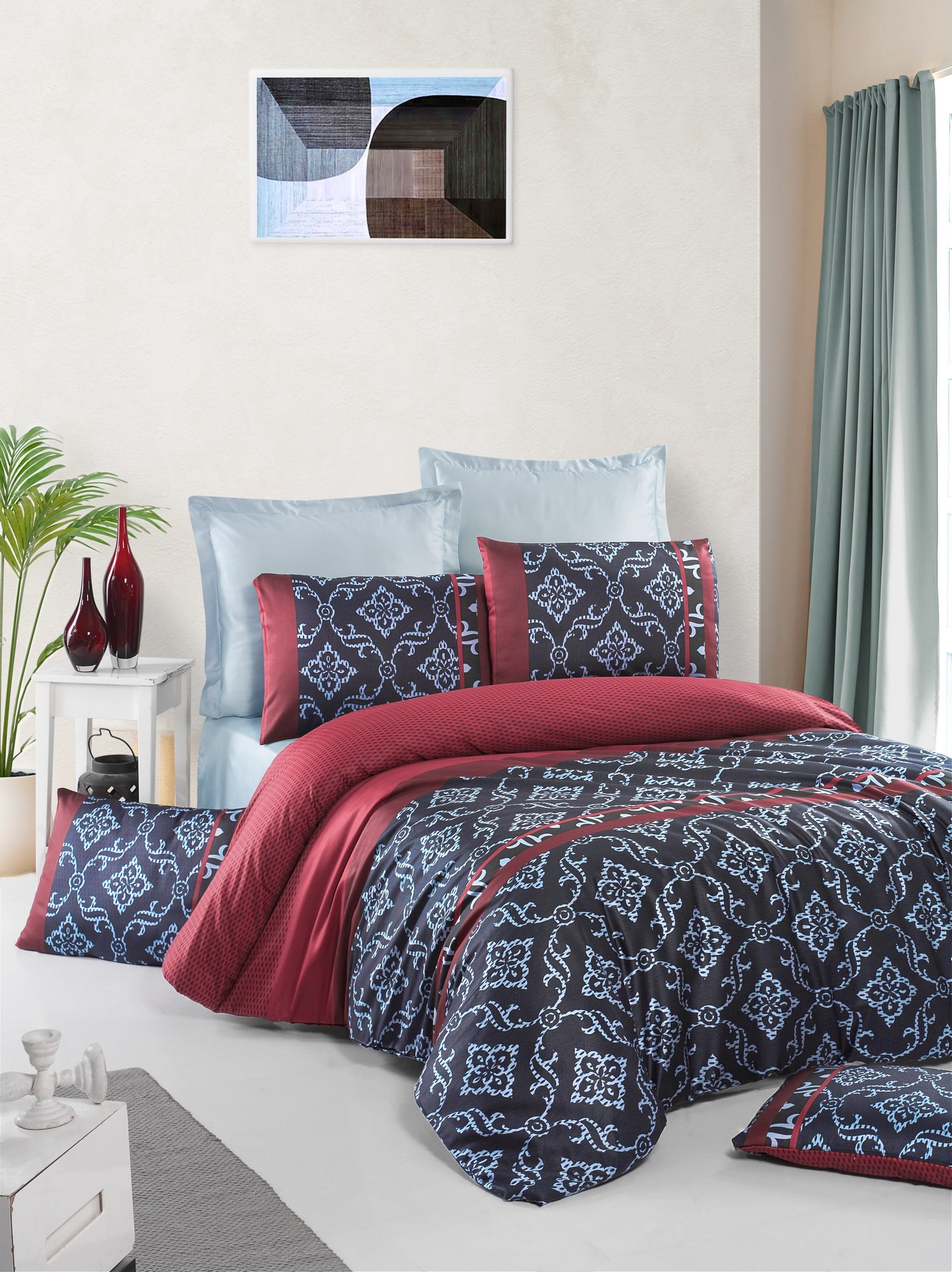 Комплет постелнина L'essentiel Maison Leena, 200x220 cm, Шарена