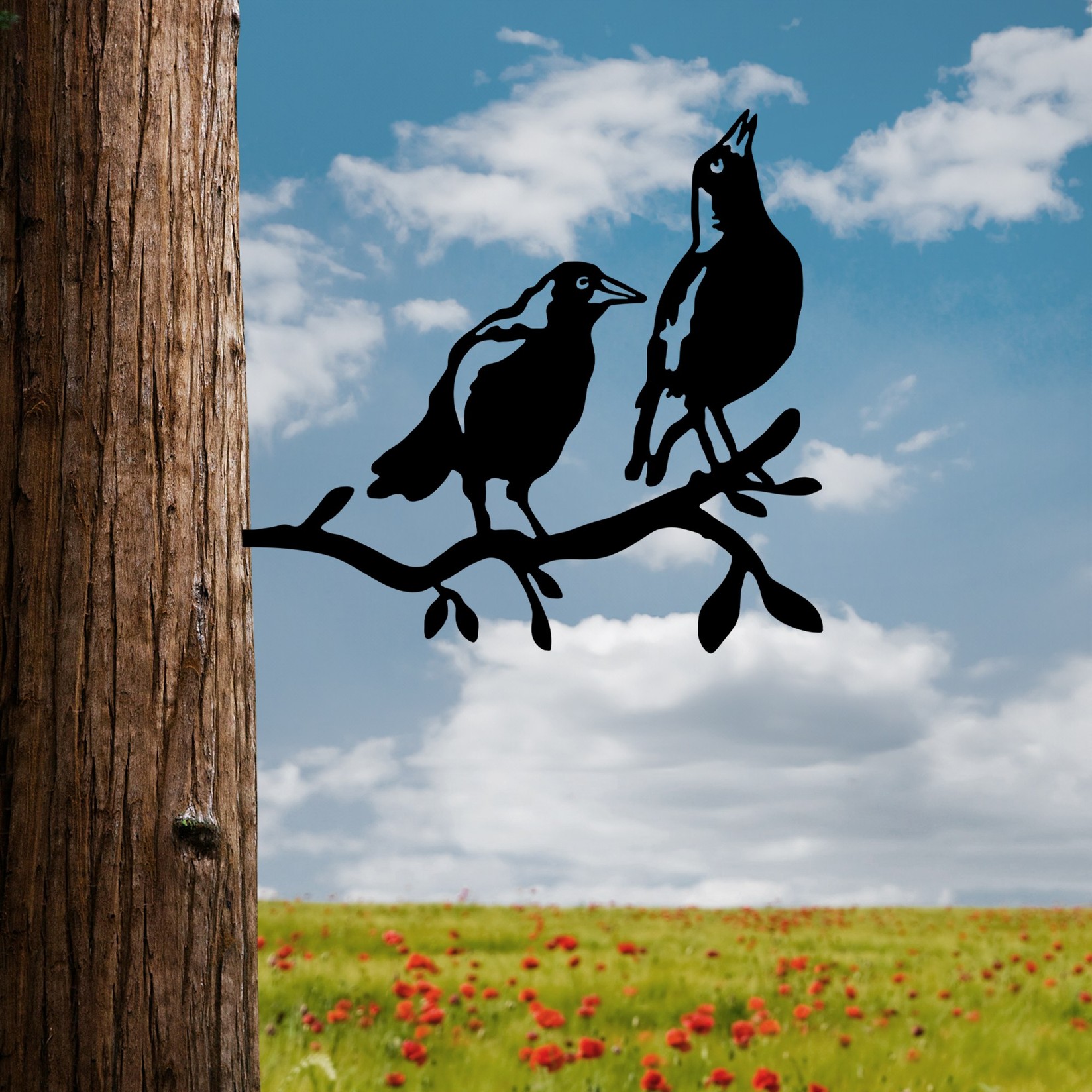 Аберто Дизајн Декоративна фигура Птица на гранка 09, 45x39 см, 1,5 мм