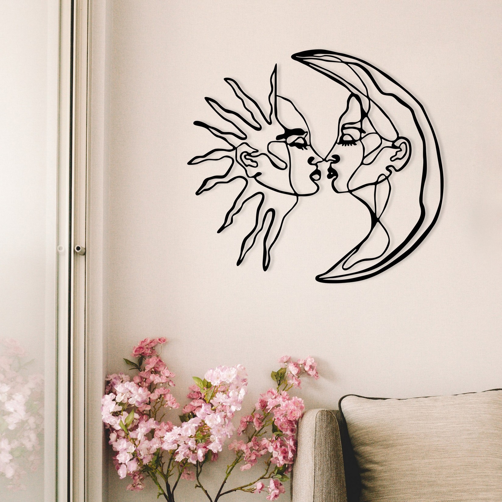 Wallity dzидна декорација Универзум, 52x47,5 см, 1,2 мм,, црна