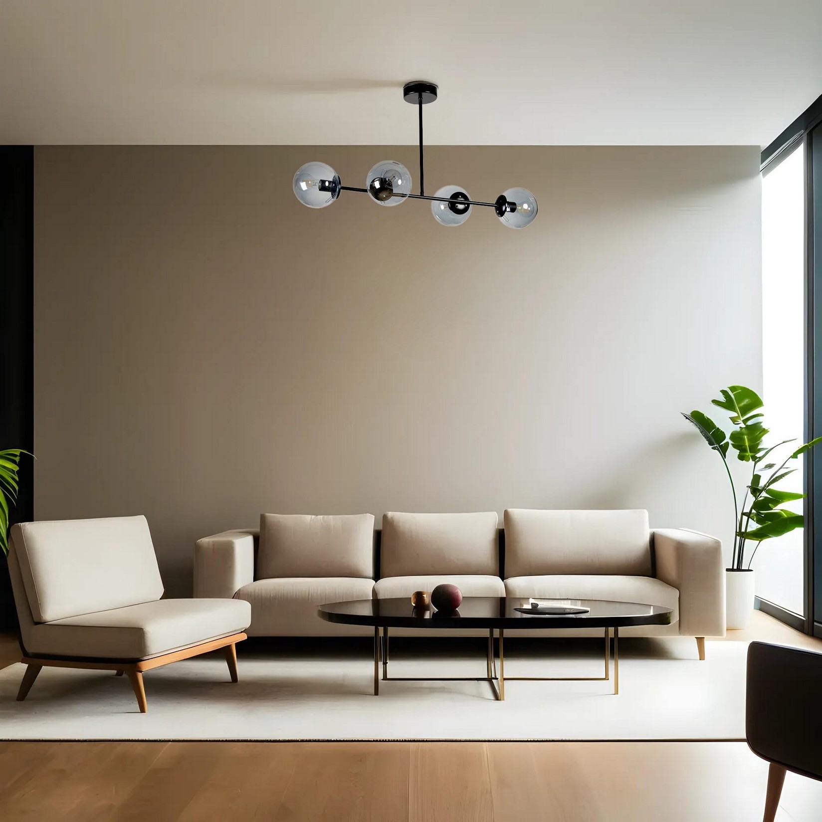 Opviq Luster Favori, 90 cm, 40W, црна