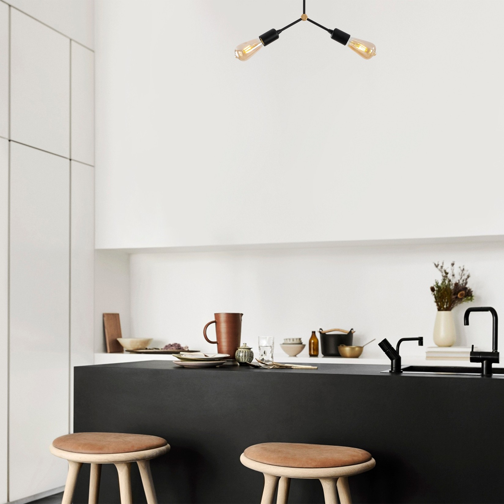 Opviq Luster Sparrow-1252, 26 см, 34x10 см 2xE27, 40W