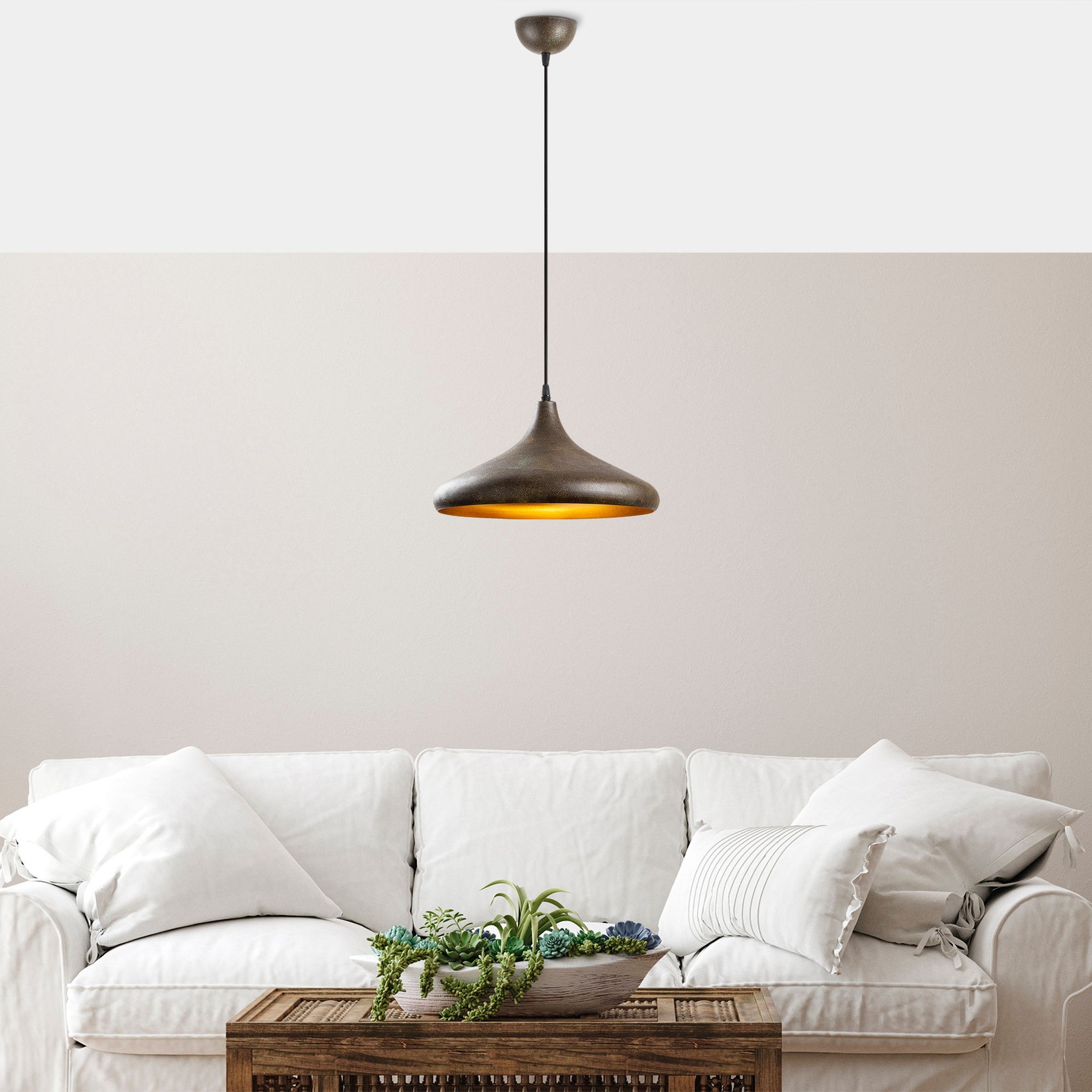 Opviq Luster Barek-11544, 35x35x114 см, E27, 40W, Кафеава