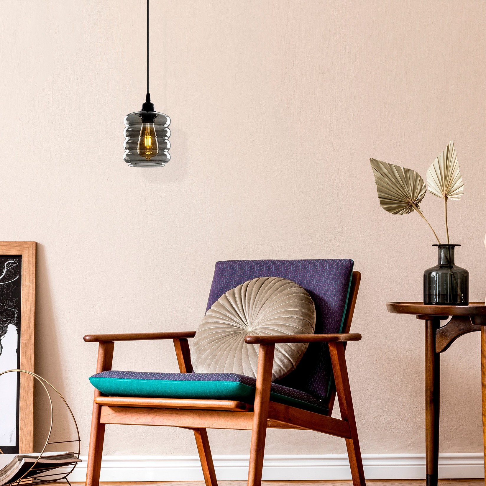 Opviq Luster Smoked-060, 14x14 см, E27, 40W