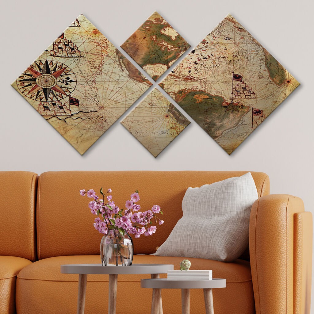 Слика Wallity 4MDF2023823, 60x115 см, 4 дела