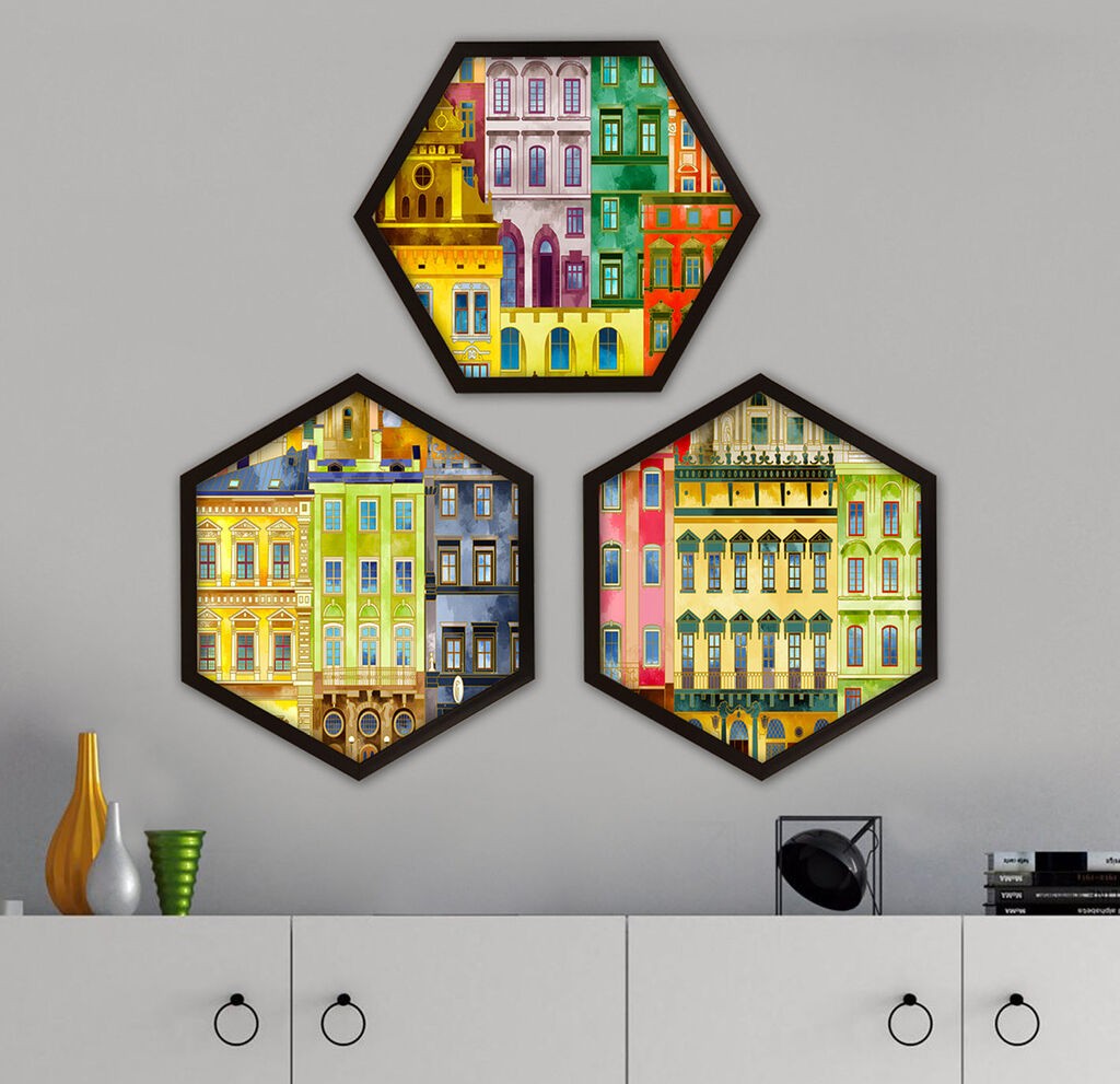 Wallity врамена слика 6GEN376404, 35x35 см, 3 дела