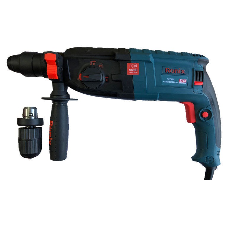 Ronix Електропневматска ударна дупчалка 850W + брзостезен футер 2713