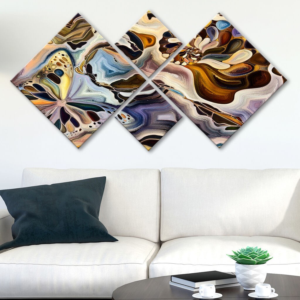 Слика Wallity 4MDF1302490105, 60x115 см, 4 дела