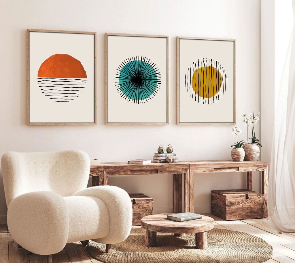 Слика во рамка Wallity Huhu12, 20x30 см, 3 дела