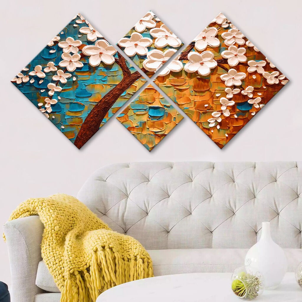 Слика Wallity 4MDF1878485929, 60x115 см, 4 дела