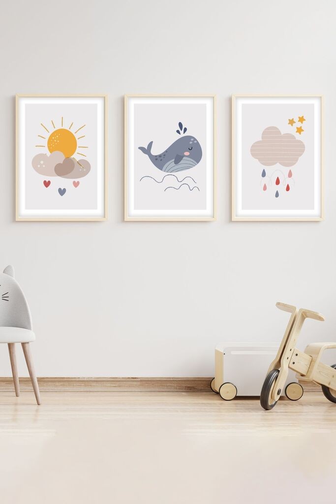 Слика во рамка Wallity Huhu152, 50x70 см, 3 дела